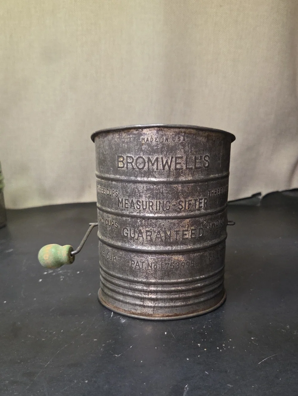 Vtg Bromwells Measuring Sifter 3 cup Guaranteed, Potato/ Rice Masher
